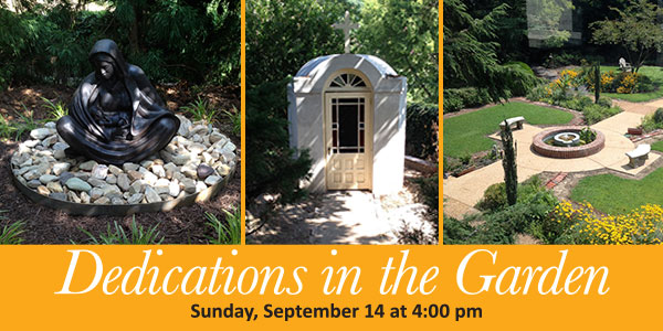 Dedications in the Garden: Sunday 9/14 at 4 pm
