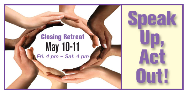 Join us for Koinonia closing retreat May 10-11